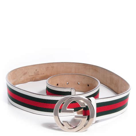 best white Gucci belts